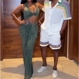 Christopher Esber Vivenda Drape-Front Maxi Dress ** Brand New With Tags Sz 10 US